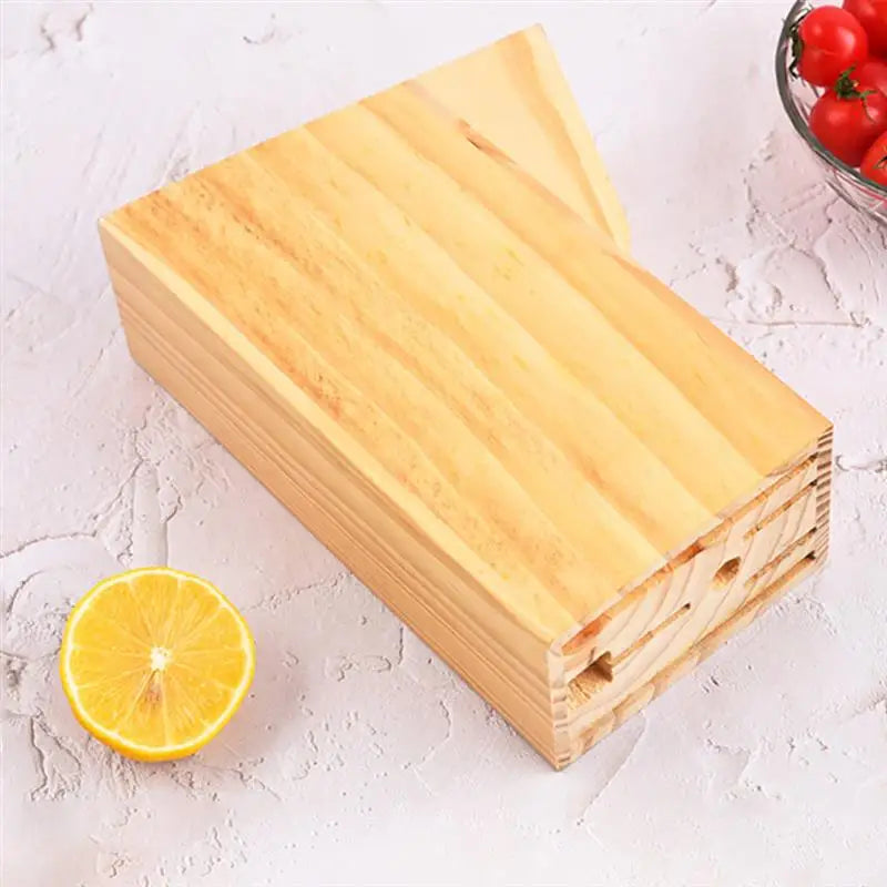 Cutlery Storage Rack Multi Socket Knife Holder, Wooden Knife Stand Multipurpose Cutters Stand Holder Storage Rack For Kitchen
