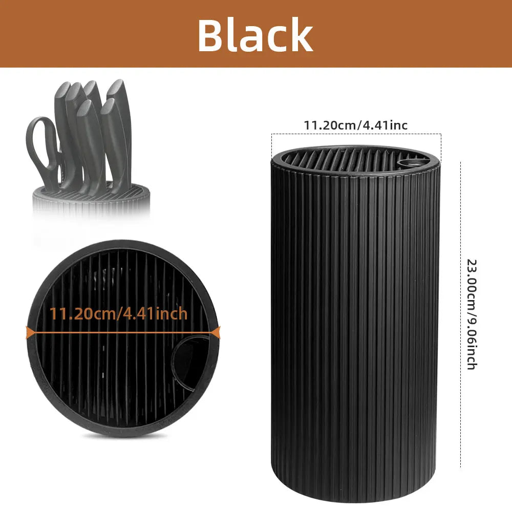 8.8 inch Kitchen Knife Holder  Stand for Kitchen Chef Ceramic Knife Inserted Plastic Knife Holder Bucket Kitchen Storage Tools