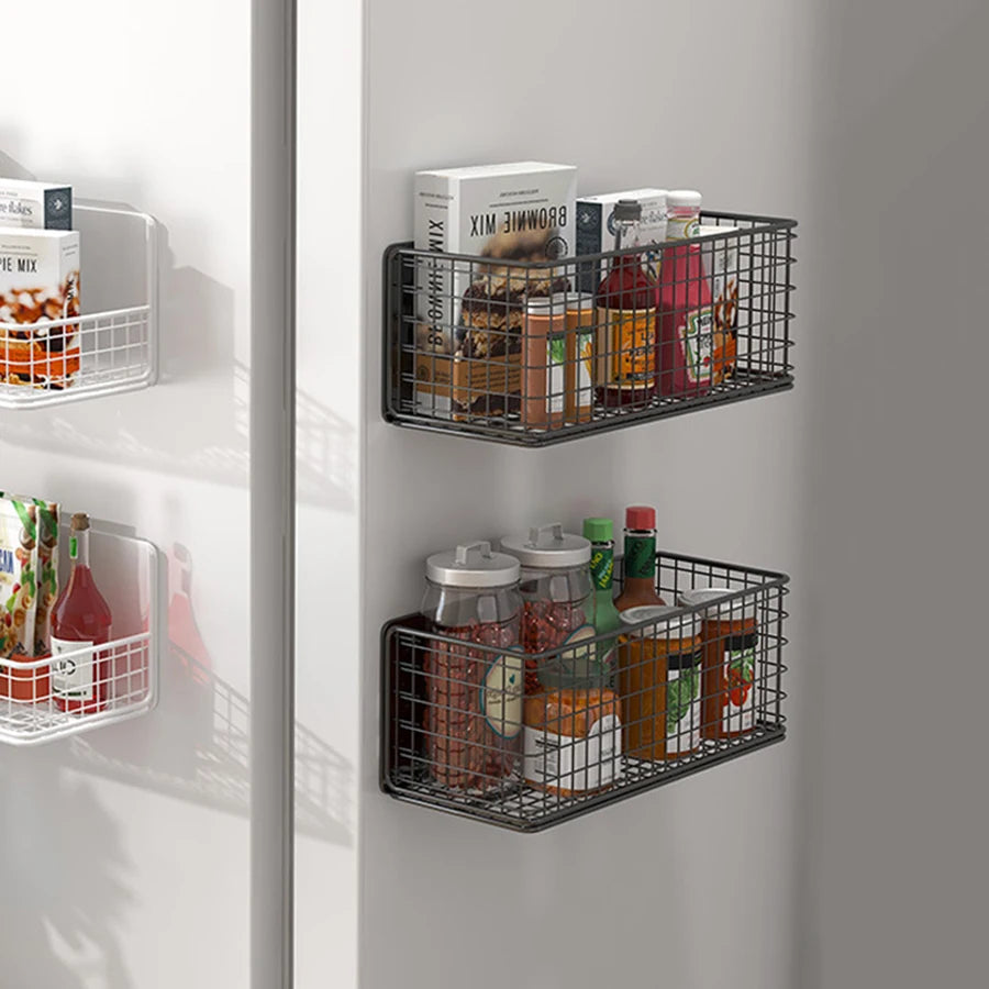 1pc Strong Magnetic Spice Rack-No-Drill,Space-Saving Kitchen Organizer for Refrigerator & Microwaves with Super Magnetic Suction