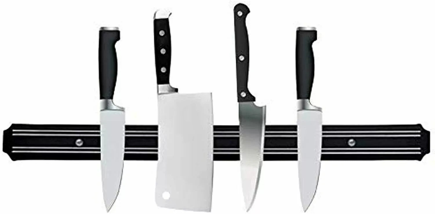 Wall-Mounted Magnetic Knife Holder - Strong Bar for Knives & Metal Utensils