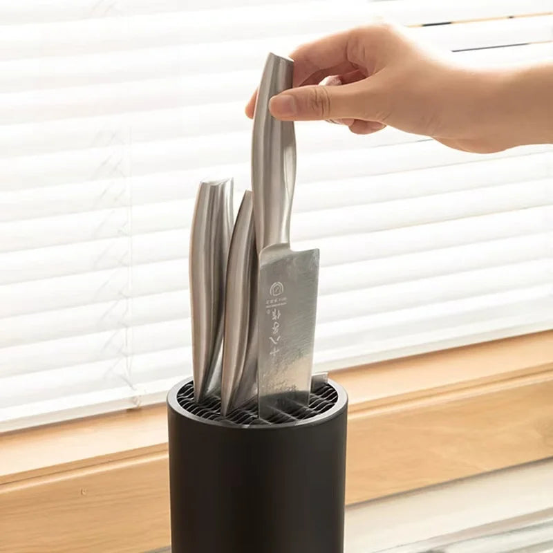 6 Styles Knife Holder Inserted Knives Storage Stand Fruit Knife Cleaver Chop Bone Knife Scissors Organizer Kitchen Accessories