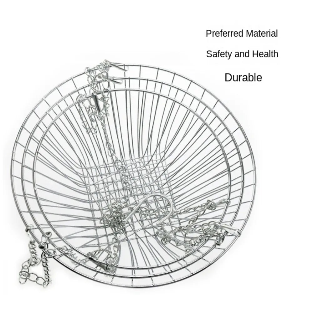 Foldable Hanging Fruit Basket Nordic Wall Hanging Snacks Storage Basket Iron Wire Three Tier Flowers Basket Storage Rack