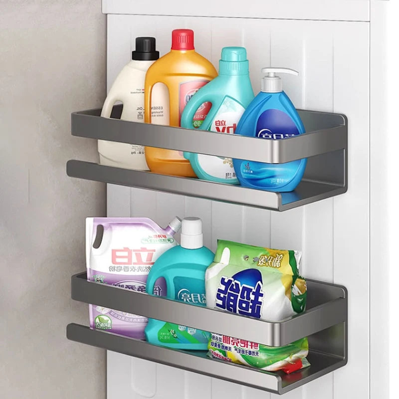 Magnetic Seasoning Spices Organizer Metal Shelves for Refrigerator Hanging Spice Rack Kitchen Storage Organization Accessories