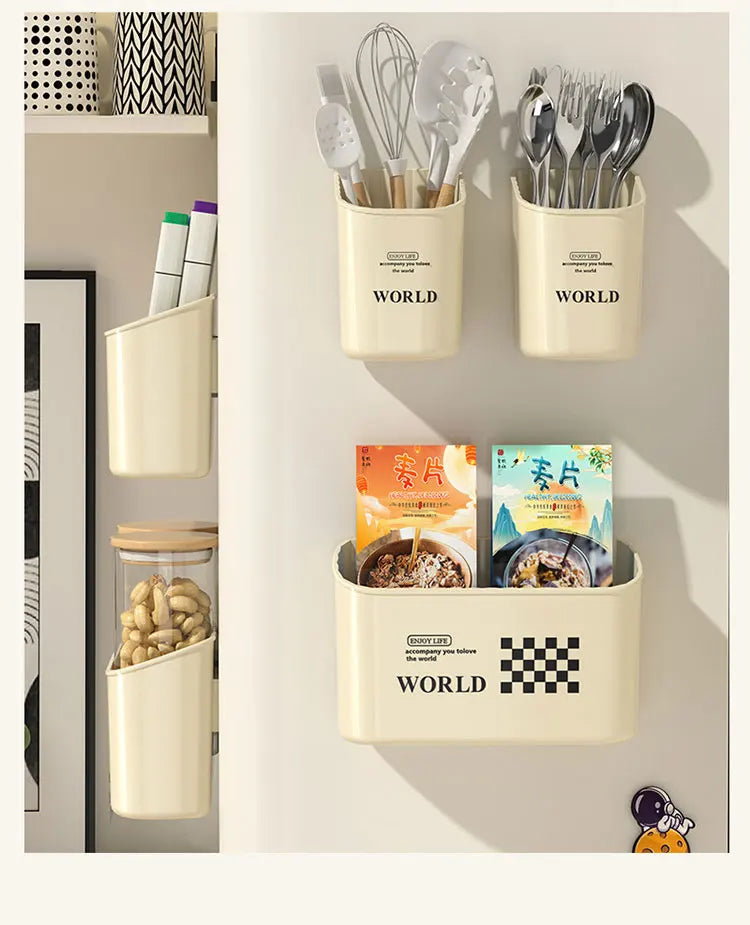 Magnetic Fridge Shelf Spice Storage Rack Wall mounted Kitchen Organizer Magnetic Shelf Space Saving Cabinet Shelves