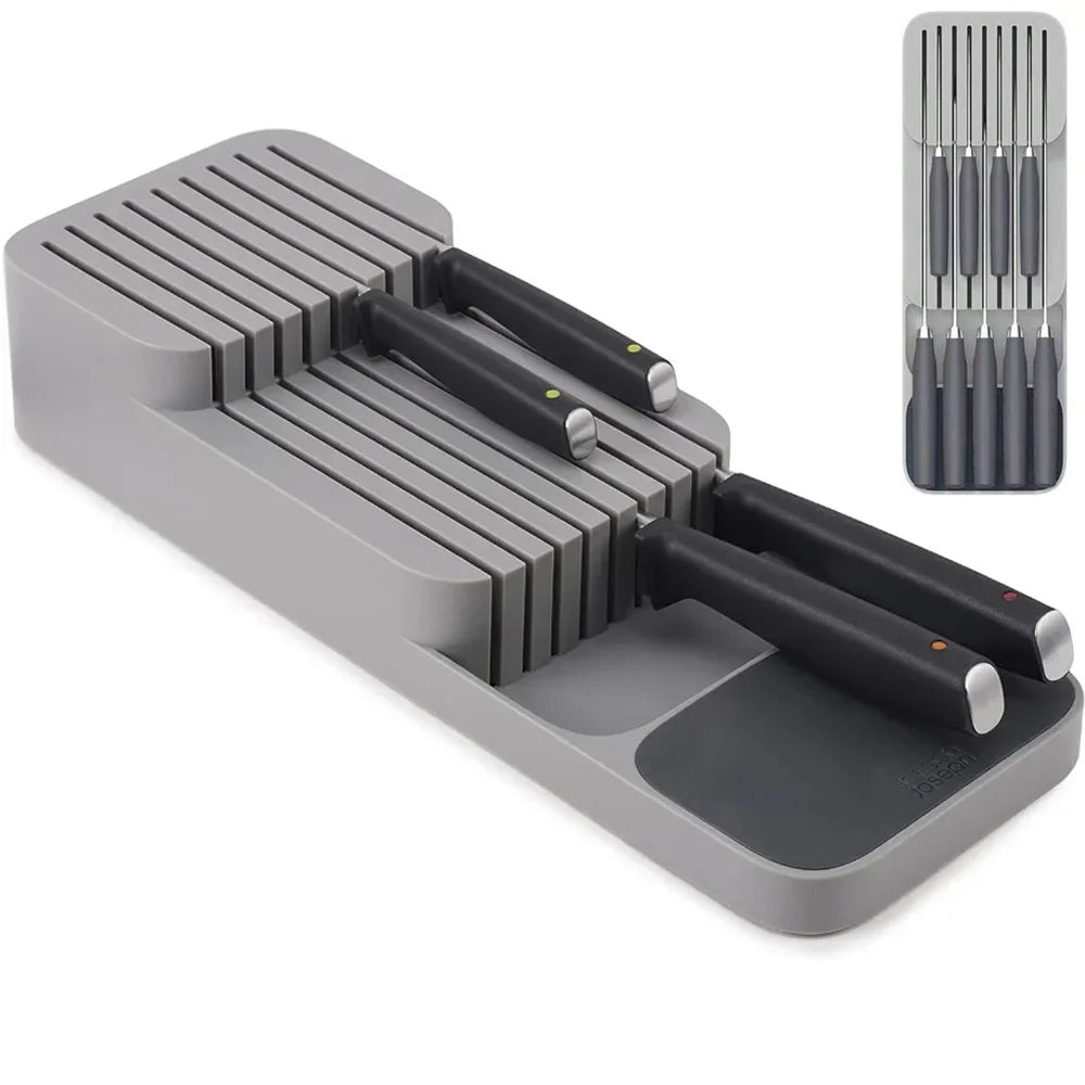 Knife Storage Box Knife Holder Storage Box Knife Stand Storage and Drawer Storage Box Kitchen Drawer Cutlery Storage Tray