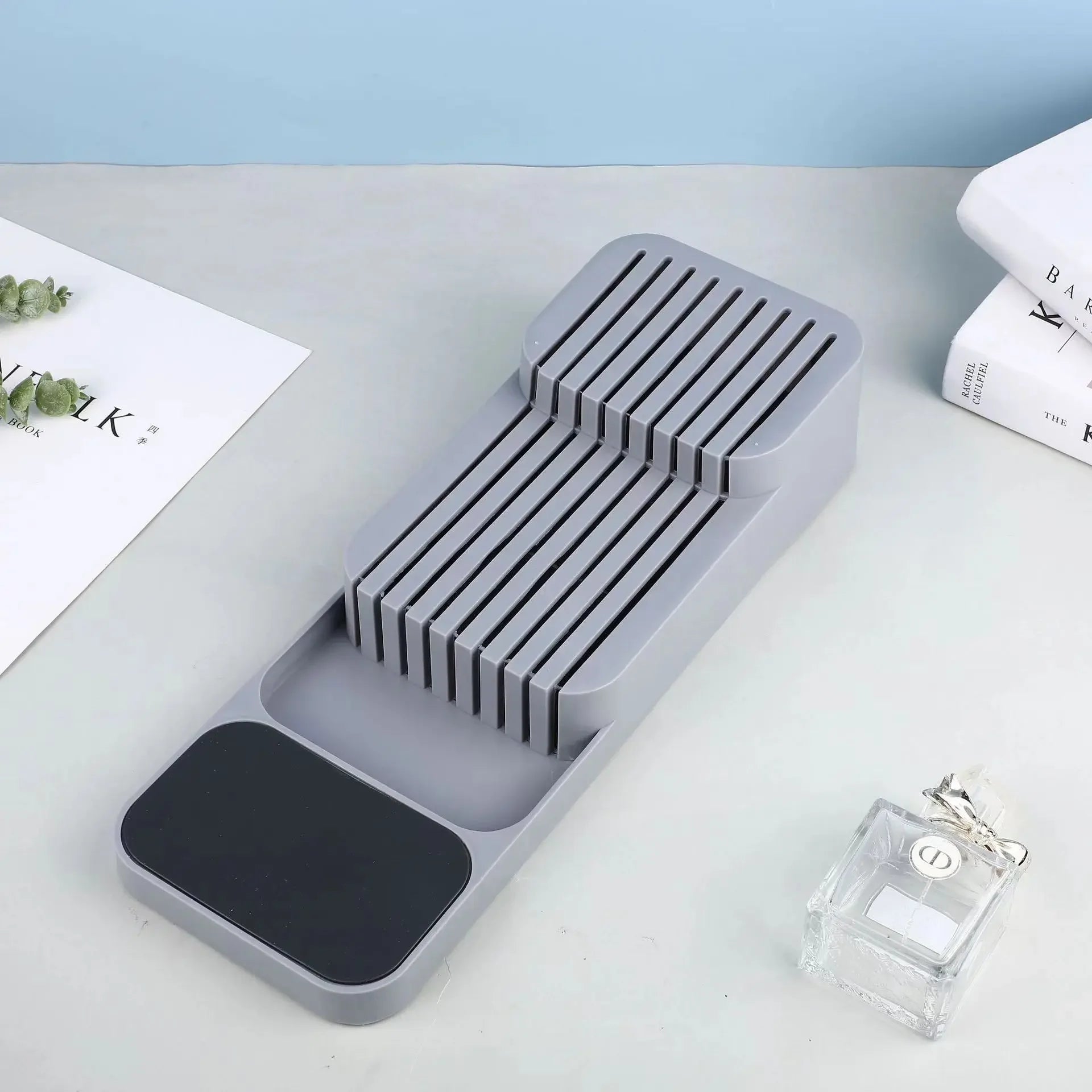 Knife Storage Box Knife Holder Storage Box Knife Stand Storage and Drawer Storage Box Kitchen Drawer Cutlery Storage Tray