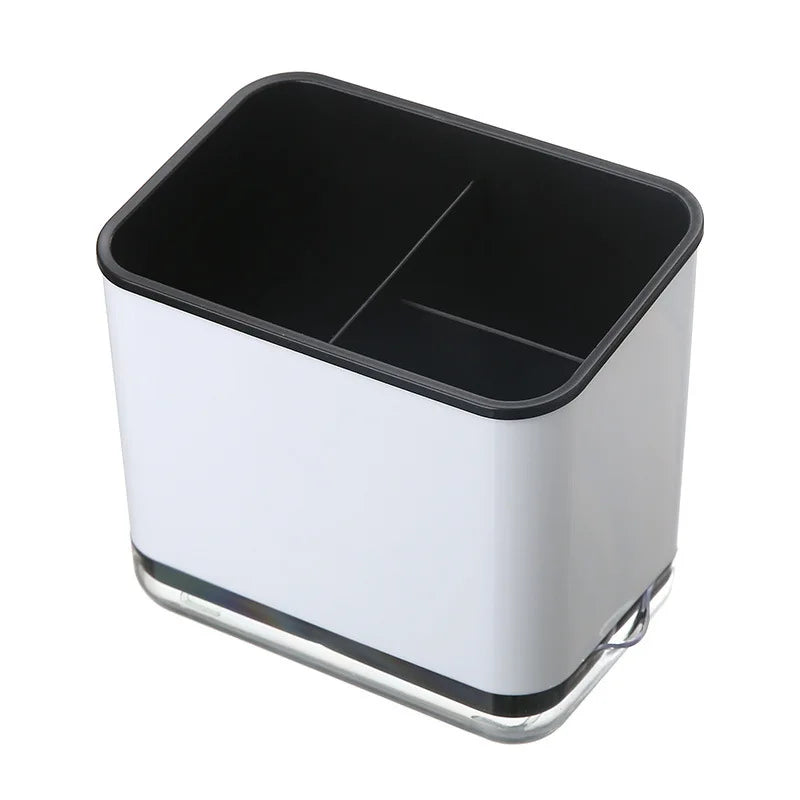 1pc Double-Layer Detachable Chopstick Holder and Cutlery Organizer - Kitchen Storage Shelf and Tableware Drain Rack