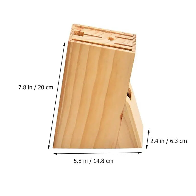 Cutlery Storage Rack Multi Socket Knife Holder, Wooden Knife Stand Multipurpose Cutters Stand Holder Storage Rack For Kitchen