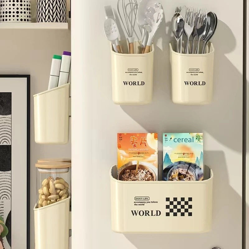 Magnetic Fridge Shelf Spice Storage Rack Wall mounted Kitchen Organizer Magnetic Shelf Space Saving Cabinet Shelves
