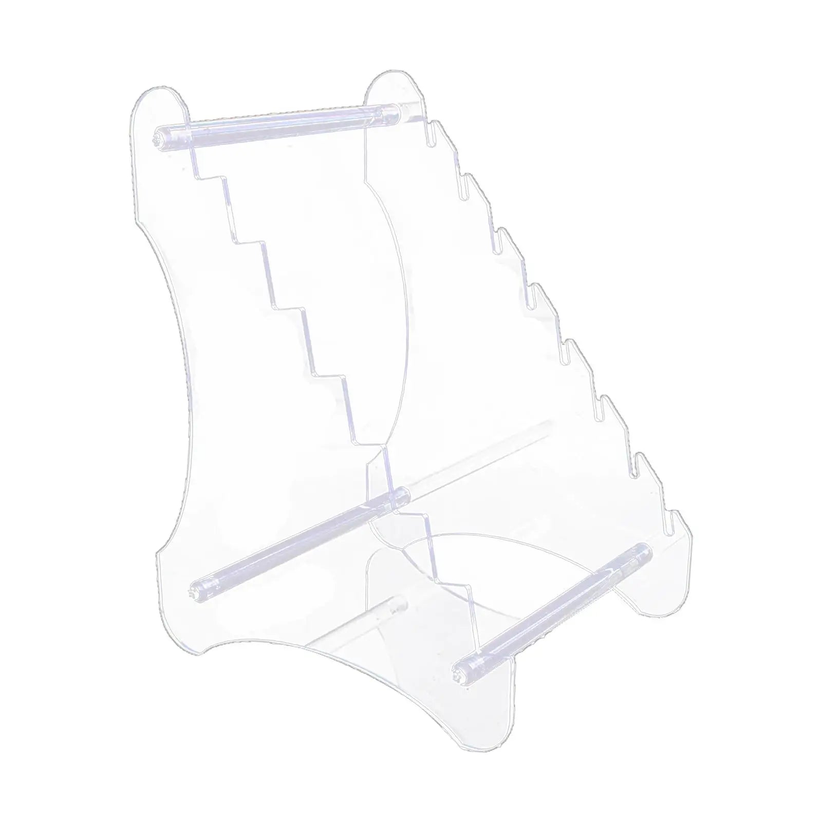 Knife Holder Storage Rack Bracket Transparent 18x15x24cm with 8 Layers Clear Shelf for Office Lounge Multipurpose Lightweight