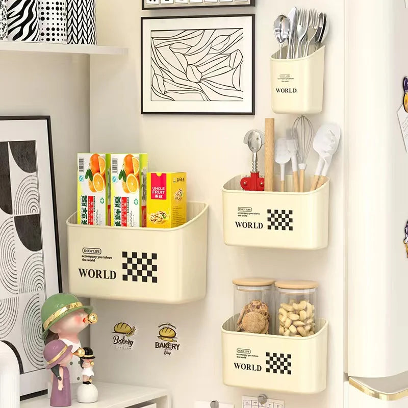 Magnetic Fridge Shelf Spice Storage Rack Wall mounted Kitchen Organizer Magnetic Shelf Space Saving Cabinet Shelves