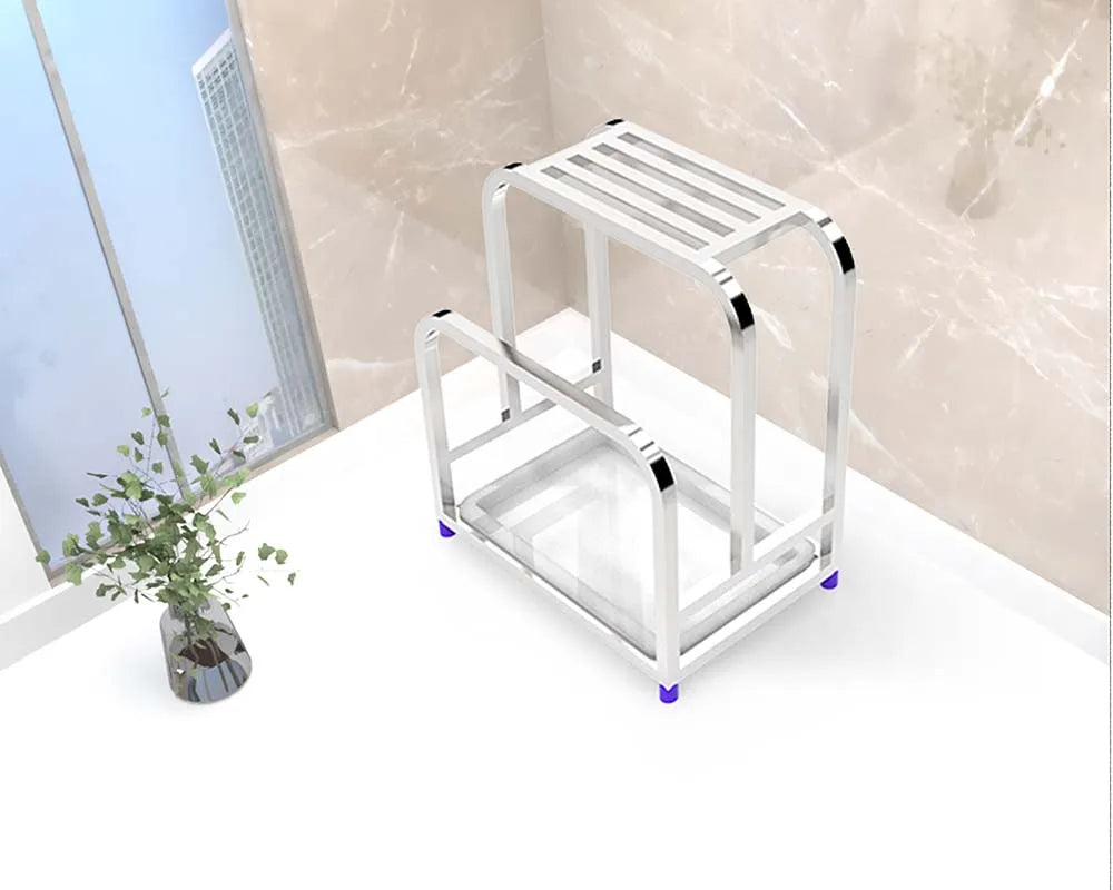 Stainl Steel 304 Knife Holder Cutting Board Stand Kitchen Storage Ra Utensil elf Anti-Mold Stainl Steel Kitchen Sto...