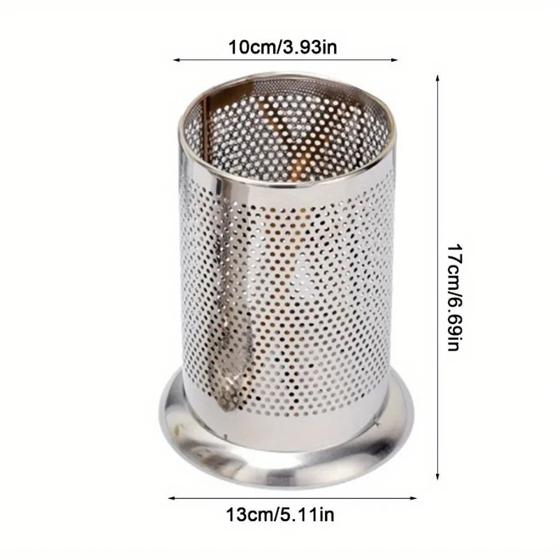 1PC Stainless Steel Chopstick Storage Rack Shelf Basket Knife Fork Spoon Tableware Organizer Kitchen Cutlery Drain Holder