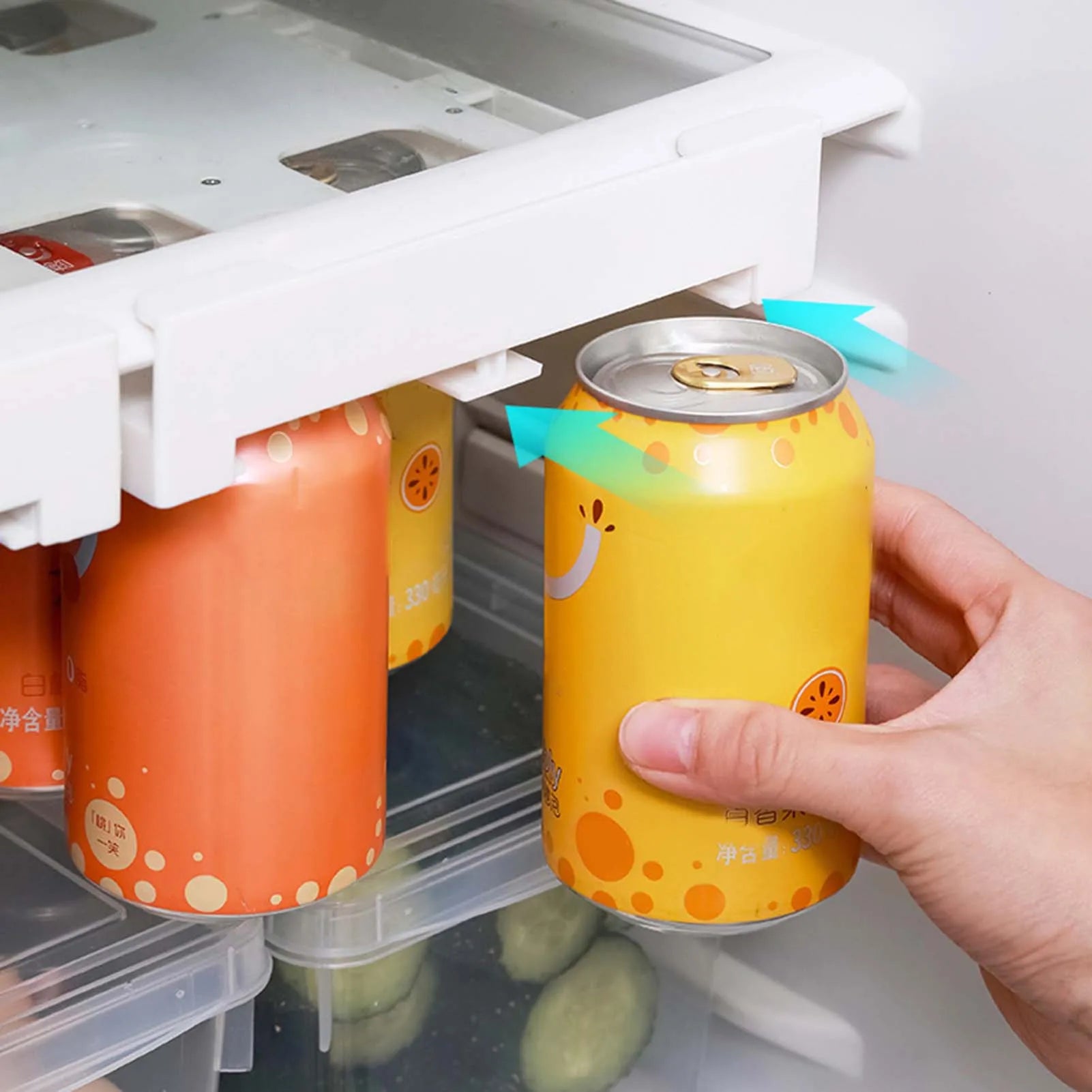 Hanging Fridge Soda Can Organizer Convenient to Install Efficient Fridge Shelf Holder Suitable for Refrigerators Kitchen