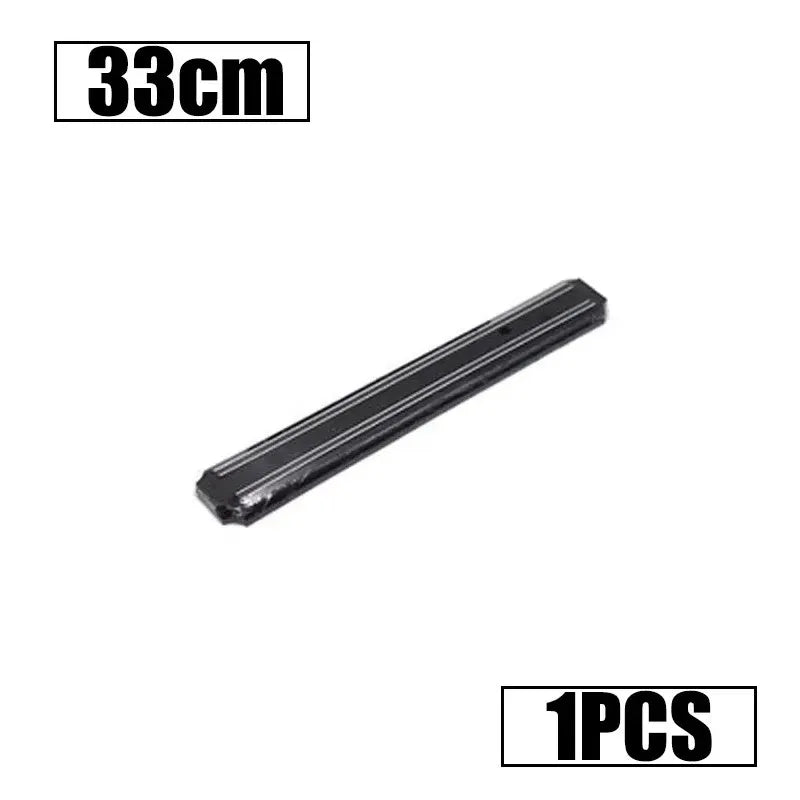 Powerful Magnetic Knife Holder Multifunctional Wall Hanging Knife Rack Strip Black Kitchen Practical Tools Organizer Punch Free