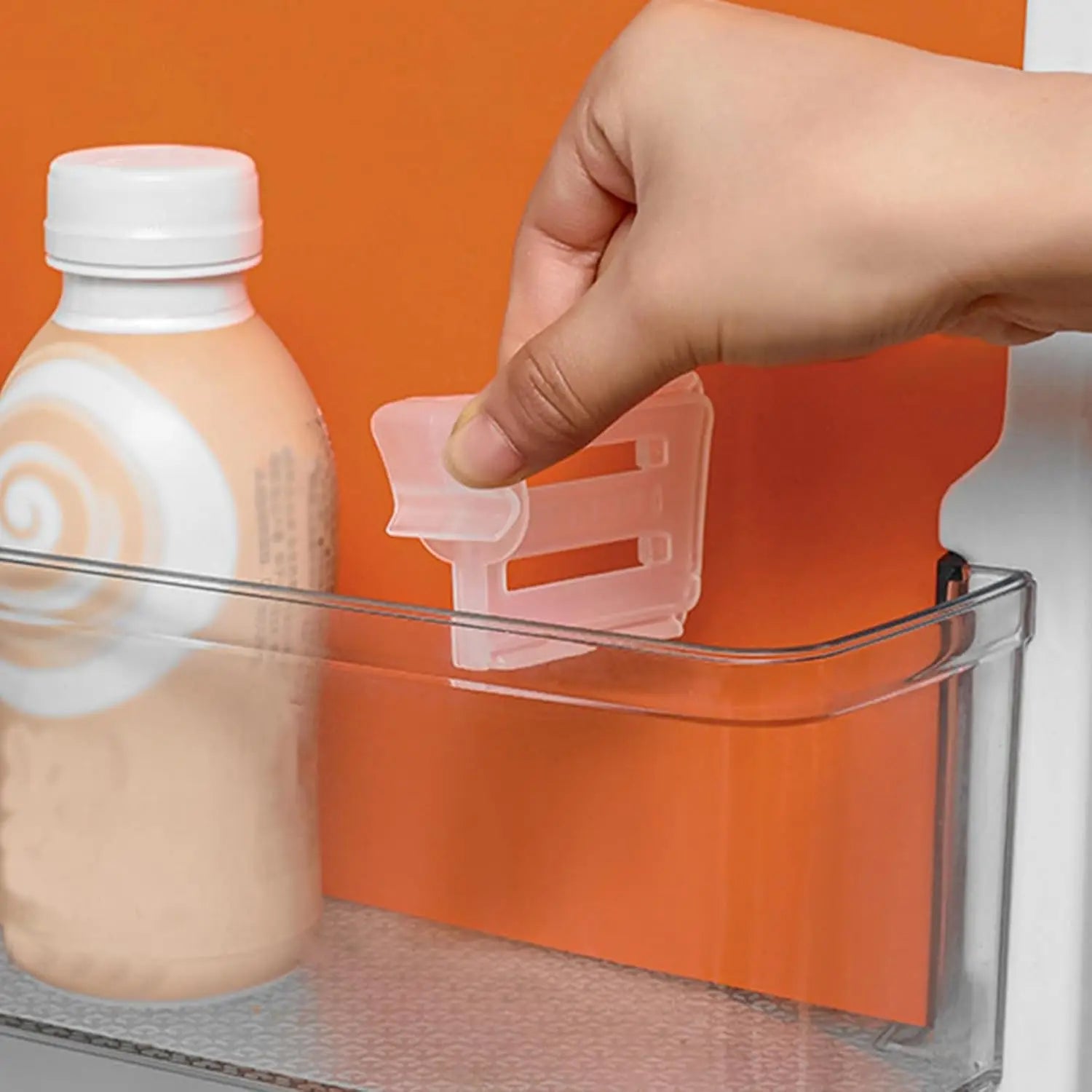 Retractable Fridge Drawer Separators, Plastic Fridge Door Organizer, Adjustable Refrigerator Divider Clip for Kitchen  Storage