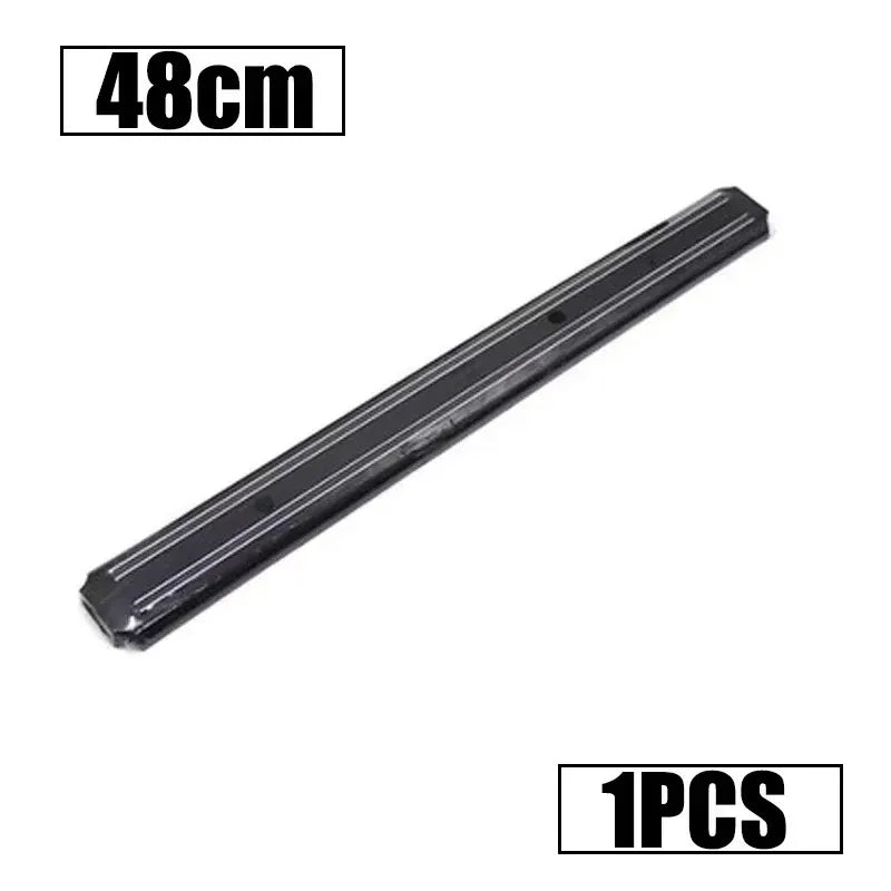 Powerful Magnetic Knife Holder Multifunctional Wall Hanging Knife Rack Strip Black Kitchen Practical Tools Organizer Punch Free