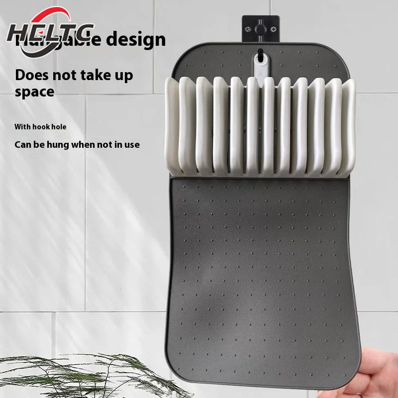 Premium Knifes Holder Organization Soft-Grip 5/11 Slots Large Knife Mat Non-Slip Kitchen Drawer Knifes Organization Home Tools
