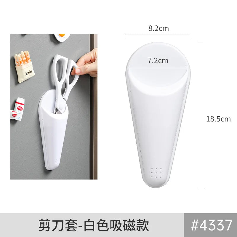 Invisible Wall-Mounted Kitchen Knife Storage Ra Dustproof Plastic Cabinet Door No-Drilling Required Small Knife Organizer