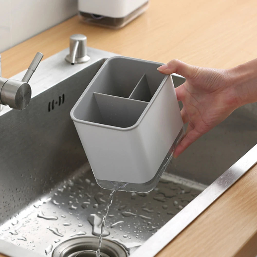Multifunctional Storage Holder Spoon Fork Chopstick Storage Holder Box Double Layer Cutlery Drain Rack Organizer Racks