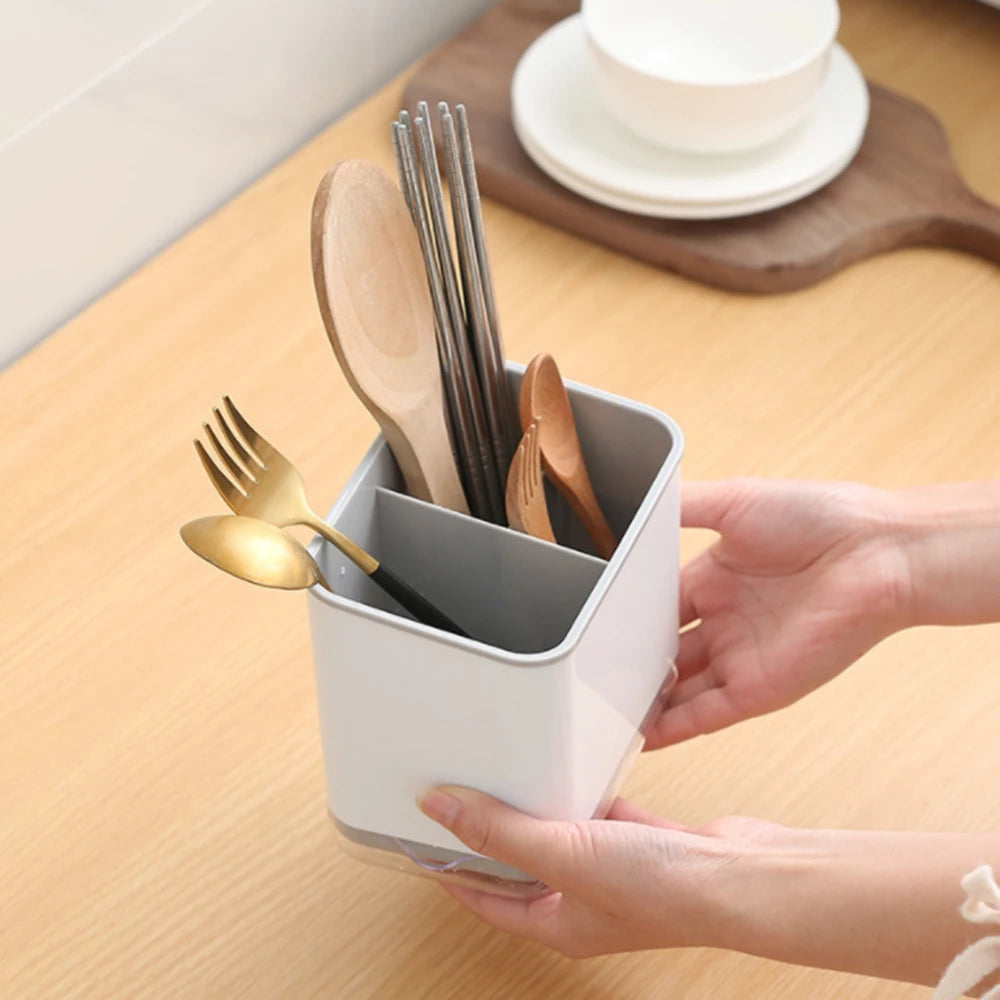 Multifunctional Storage Holder Spoon Fork Chopstick Storage Holder Box Double Layer Cutlery Drain Rack Organizer Racks