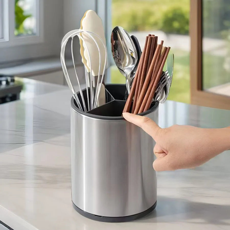 Stainless Steel Cutlery Holder Household Tableware Drainboard Spoon Storage Kitchen Organizer Drainer Dish Drying Rack
