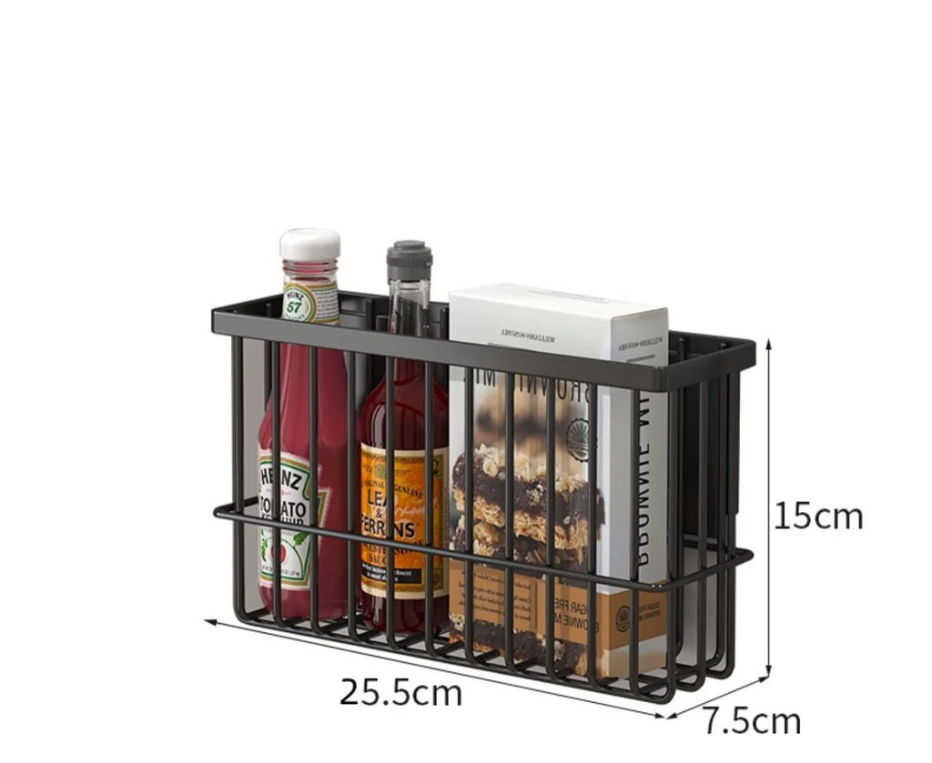 Multi-function Magnetic Fridge Storage Rack Magnetic Paper Towel Holder Household Wall Hanging Basket Kitchen Organizer Shelf