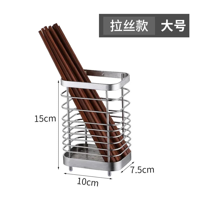 Suspension type Household Stainless Steel Kitchen Cutlery Holder Drainer For chopstick Forks Spoons Storage Organizer Ware Racks