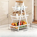 2/3 Tiers Countertop Fruit Basket,Portable Fruit Bowle Basket Kitchen Organizer Storage & Dining Room Fruits Vegetable Snacks
