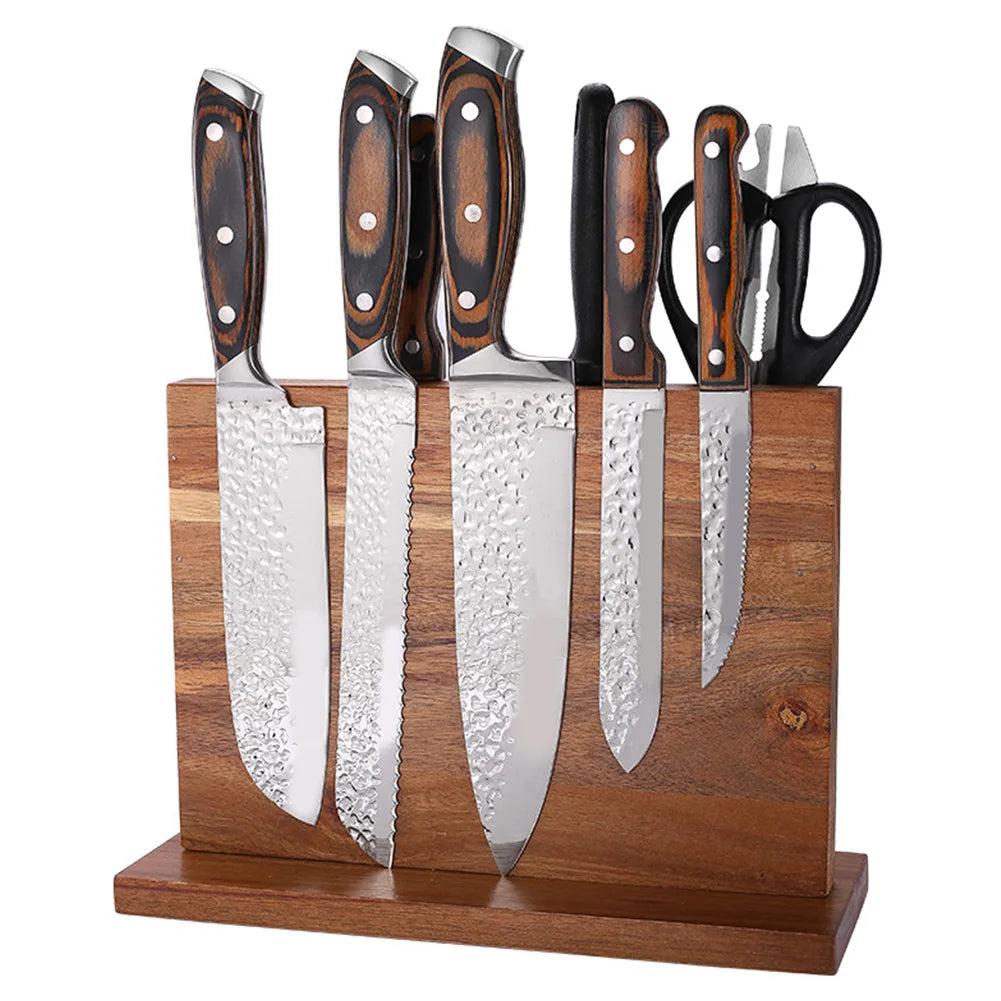 Magnetic Universal Knife Stand Knife Display Rack Knife Set Holder Stand with Strong Enhanced Magnets for Counter Top