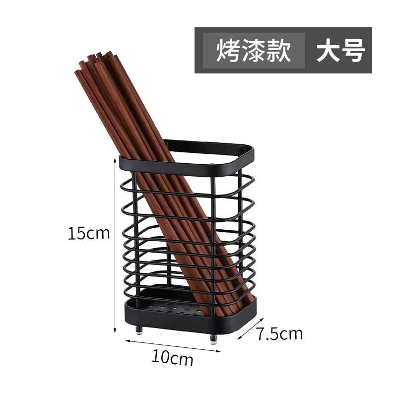 Suspension type Household Stainless Steel Kitchen Cutlery Holder Drainer For chopstick Forks Spoons Storage Organizer Ware Racks