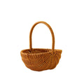 Imitation Rattan Handhold Weaving Basket with Handle Home Decoration Braid Storage Baskets Vegetable Fruit Flower
