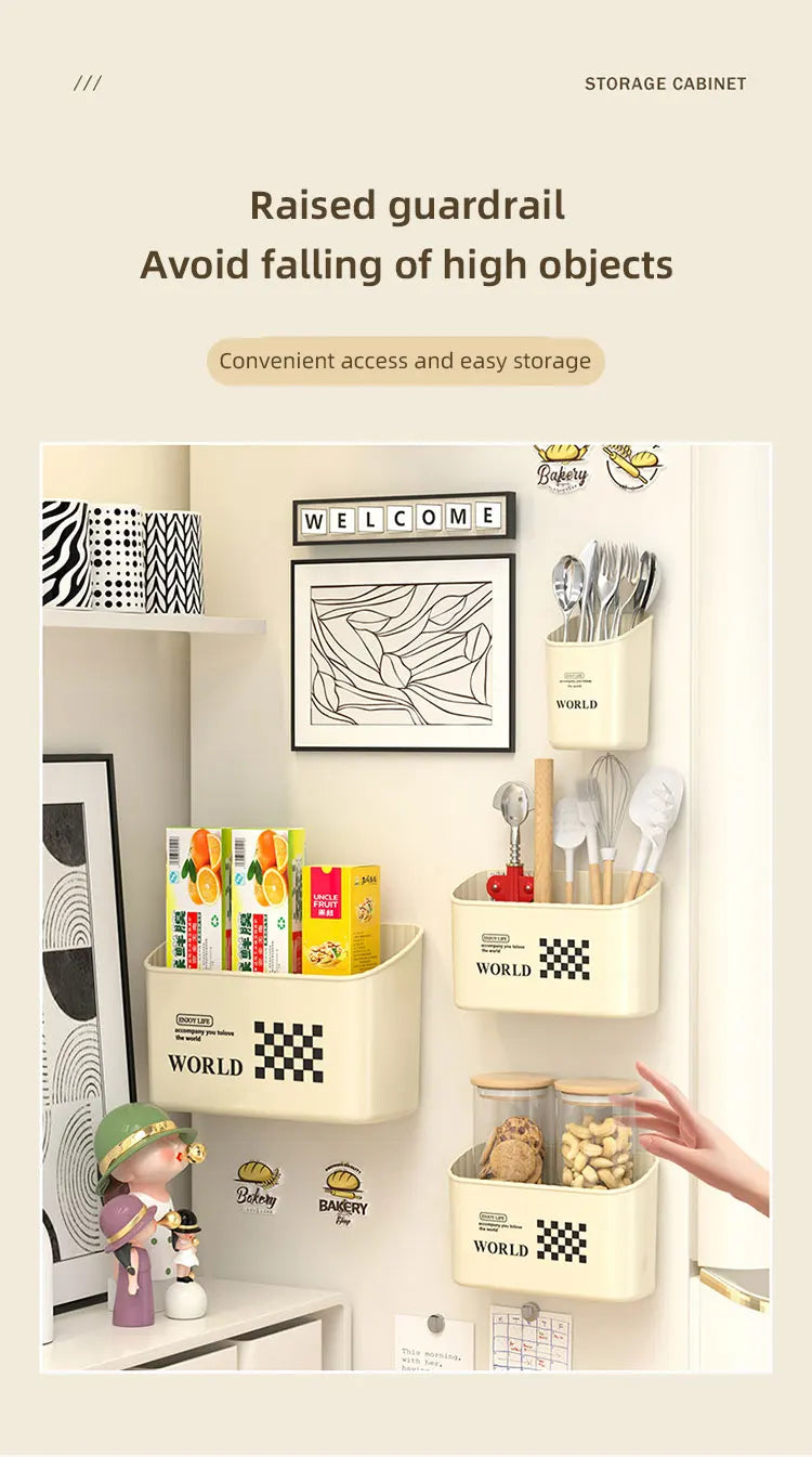 Magnetic Fridge Shelf Spice Storage Rack Wall mounted Kitchen Organizer Magnetic Shelf Space Saving Cabinet Shelves