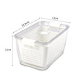 【Lifeideas】1.7L/4.5L Nested Fridge Storage Container with Removable Colander Refrigerator Fresh Vegetable Fruits Drain Basket